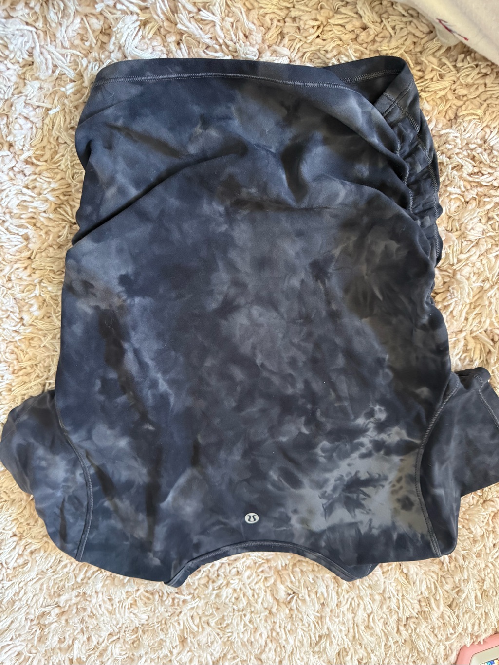 Lululemon Athletica Black Tie-Dye Short Sleeve Tee